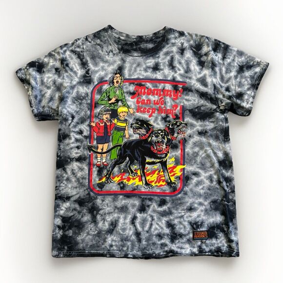 Steven Rhodes Shirt Men's Size Medium Mommy Can We Keep Him Retro Horror Tie Die - Picture 1 of 7